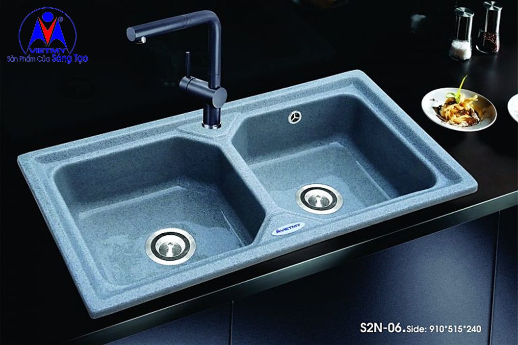 Chậu chén đá nhân tạo Việt Mỹ S2N-06